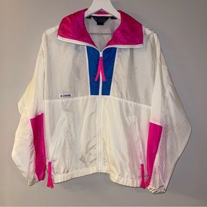 Columbia Windbreaker Jacket Retro Vintage Ski Zip